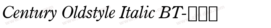 Century Oldstyle Italic BT字体转换